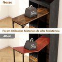 Ver imagem 5 de Bancada Balcão/mesa de Cozinha com Mesa Dobrável e 2 Gavetas Preto e Madeira