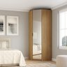 Guarda Roupa Modular 1 Porta Espelho Canto 45 Altezza Belmax:freijó - 1