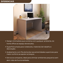 Ver mais imagens de Escrivaninha Mesa Escritório 120cmx70cm 120cm Cinza Cristal