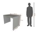 Ver imagem 3 de Escrivaninha Mesa Escritório 120cmx70cm 120cm Cinza Cristal