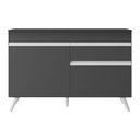 Ver imagem 5 de Balcão Cozinha Gabinete Pia 120 Cm 2 Portas 1 Gaveta Veneza Multimóveis Mp3680.898 Preto/branco