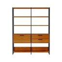 Ver imagem 3 de Estante para Livros 100% MDF 1 Porta 2 Gavetas com Nichos e Prateleiras 144x185x32cm