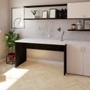 Ver imagem 2 de Escrivaninha Mesa Escritório 120CMX70CM 120cm Preto e Branca