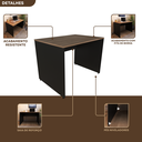 Ver imagem 7 de Escrivaninha Mesa Escritório 120cmx70cm 120cm Preto E Carvalho Mel