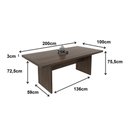 Ver imagem 2 de Mesa Reunião para Escritório Me4119 Rústico Tecnomobili