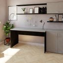 Ver imagem 2 de Escrivaninha Mesa Escritório 120CMX70CM 120cm Preto e Cinza Cristal