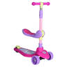Patinete Infantil com Assento, 3 Rodas, Uni Toys, Função 2 em 1, Cor Rosa e Lilás - 2