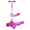 Ver imagem 1 de Patinete Infantil com Assento, 3 Rodas, Uni Toys, Função 2 em 1, Cor Rosa e Lilás