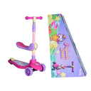 Ver imagem 3 de Patinete Infantil com Assento, 3 Rodas, Uni Toys, Função 2 em 1, Cor Rosa e Lilás