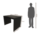 Ver imagem 3 de Escrivaninha Mesa Escritório 120cmx70cm 120cm Preto