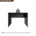 Ver imagem 4 de Escrivaninha Mesa Escritório 120cmx70cm 120cm Preto