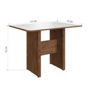 Ver imagem 4 de Conjunto Sala de Jantar Fidelitá Atenas 110cm com 4 Cadeiras Noce/off-white Assento Linho