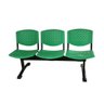 Cadeira em Longarina 3 Lugares Linha Atenas Verde - 2