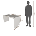 Ver imagem 3 de Escrivaninha Mesa Escritório 135CMX70CM 135cm Branca