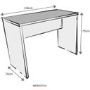 Ver imagem 3 de Escrivaninha Mesa Escritório 135CMX70CM 135cm Branca e Cinza Cristal