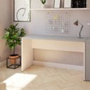 Ver imagem 2 de Escrivaninha Mesa Escritório 135CMX70CM 135cm Branca e Cinza Cristal