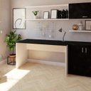 Ver imagem 2 de Escrivaninha Mesa Escritório 135CMX70CM 135cm Branca e Preto