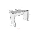Ver imagem 3 de Escrivaninha Mesa Escritório 135CMX70CM 135cm Branca e Preto