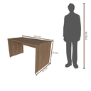 Ver imagem 3 de Escrivaninha Mesa Escritório 135CMX70CM 135cm Carvalho Mel Bege