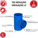 Ver imagem 2 de 5 Unidades Conexão Tee de Redução Lf Irrigação Bitola 75 X 35mm Cor Azul Durín