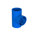 Ver imagem 1 de 5 Unidades Conexão Tee de Redução Lf Irrigação Bitola 75 X 35mm Cor Azul Durín