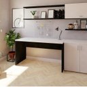 Ver imagem 2 de Escrivaninha Mesa Escritório 135CMX70CM 135cm Preto e Branca