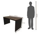 Ver imagem 3 de Escrivaninha Mesa Escritório 135CMX70CM 135cm Preto e Carvalho Mel Bege