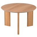 Ver imagem 2 de Mesa de Centro Redonda Orgânica Chanfrada Artesano 60 Cm (larg) Mdp Hanover (mel) Pés Madeira Maci