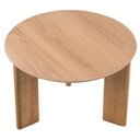 Ver imagem 3 de Mesa de Centro Redonda Orgânica Chanfrada Artesano 60 Cm (larg) Mdp Hanover (mel) Pés Madeira Maci