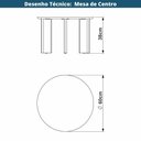 Ver imagem 4 de Mesa de Centro Redonda Orgânica Chanfrada Artesano 60 Cm (larg) Mdp Hanover (mel) Pés Madeira Maci