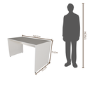Ver imagem 3 de Escrivaninha Mesa Escritório 140CMX70CM 140cm Branca
