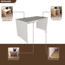 Ver imagem 7 de Escrivaninha Mesa Escritório 140CMX70CM 140cm Branca