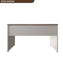 Ver imagem 6 de Escrivaninha Mesa Escritório 140cmx70cm 140cm Branca E Carvalho Mel