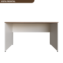 Ver imagem 5 de Escrivaninha Mesa Escritório 140cmx70cm 140cm Branca E Carvalho Mel