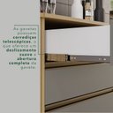 Ver imagem 7 de Cozinha Compacta Modulada 4 Peças 5 Portas 2 Gavetas Pérola Cinza/Jequitibá/Granizo