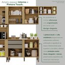 Ver imagem 6 de Cozinha Compacta Modulada 4 Peças 5 Portas 2 Gavetas Pérola Cinza/Jequitibá/Granizo