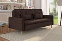 Ver imagem 2 de Sofá Cama Reclinável 3 Lugares 206cm Donna Marrom Matrix