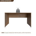 Ver imagem 4 de Escrivaninha Mesa Escritório 140cmx70cm 140cm Carvalho Mel