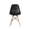 Conjunto Jantar Eames Eiffel Mesa 90cm Preta com 4 Cadeiras Pretas Pés Madeira - 7