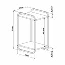 Ver imagem 3 de Mesa Lateral Estrutura Metálica com Cantos Arredondados 40cm Luna Artesano