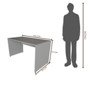 Ver imagem 3 de Escrivaninha Mesa Escritório 140cmx70cm 140cm Cinza Cristal