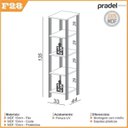 Ver imagem 4 de Kit 3 Estantes para Livros 5 Prateleiras 135CMX33CM Office Laranja/Freijó/Preto