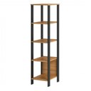 Ver imagem 2 de Kit 3 Estantes para Livros 5 Prateleiras 135CMX33CM Office Laranja/Freijó/Preto