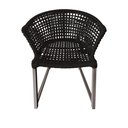 Ver imagem 4 de Kit 2 Cadeiras de Jantar Area Externa Salinas em Corda Naútica Base Alumínio Rami - Preta