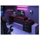 Ver imagem 5 de Mesa para Computador Gamer Drx 5000 Preto Trama Vermelho - Móveis Leão