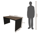 Ver imagem 3 de Escrivaninha Mesa Escritório 140cmx70cm 140cm Preto E Carvalho Mel