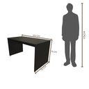 Ver imagem 3 de Escrivaninha Mesa Escritório 140cmx70cm 140cm Preto