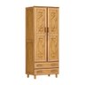 Guarda-Roupa Multiuso Mel 2 Portas 2 Gavetas 3 Prateleiras Madeira Maciça de Pinus - Cavazotto 1135M - 1