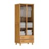 Guarda-Roupa Multiuso Mel 2 Portas 2 Gavetas 3 Prateleiras Madeira Maciça de Pinus - Cavazotto 1135M - 2
