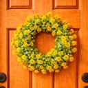 Ver imagem 2 de Guirlanda Artificial Enfeite Decorativo Coroa de Flores 25cm